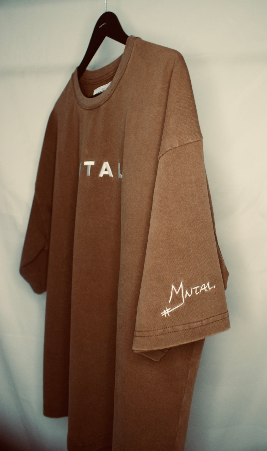 Faded brown vintage-inspired t-shirt by MNTAL