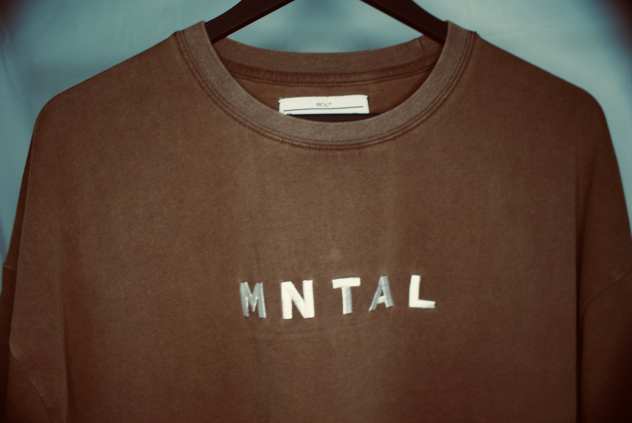 Faded brown vintage-inspired t-shirt by MNTAL