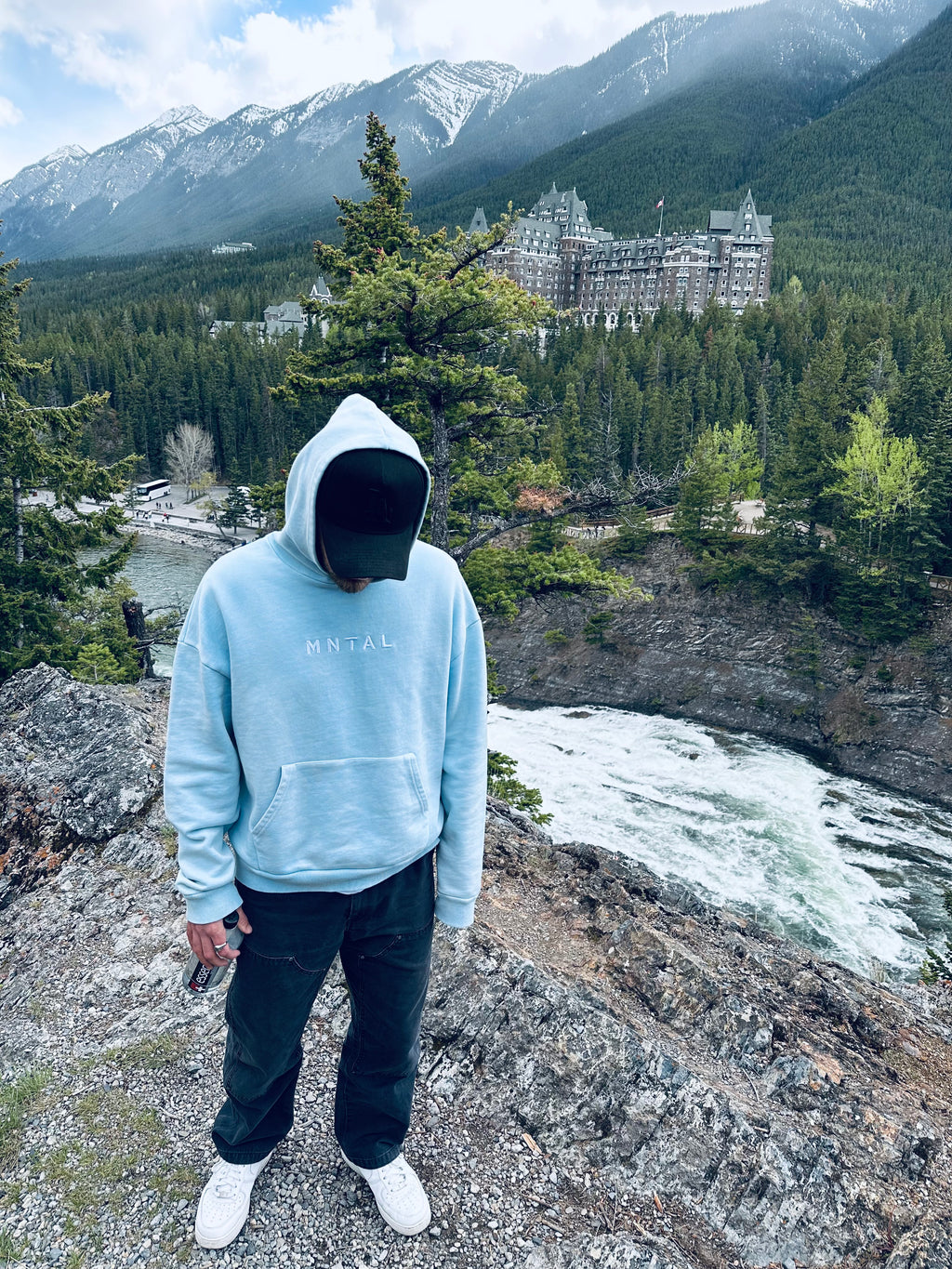 NZ Washed Blue Modèle 2 Hoodie